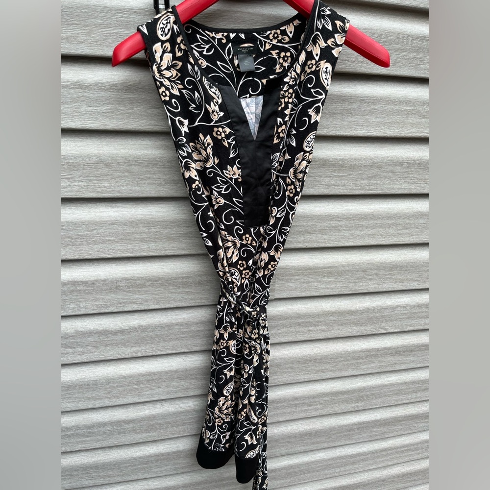Printed tie-waist Ann Taylor dress
